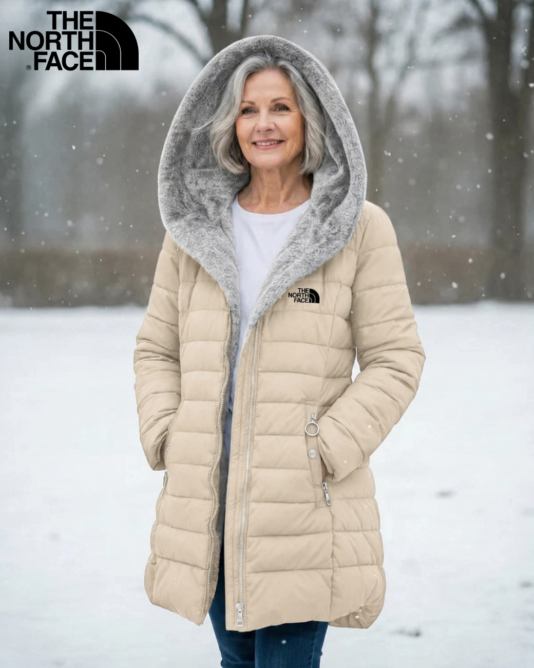 TNF Fleece Lined Quilted Coat - CLEARANCE SALE