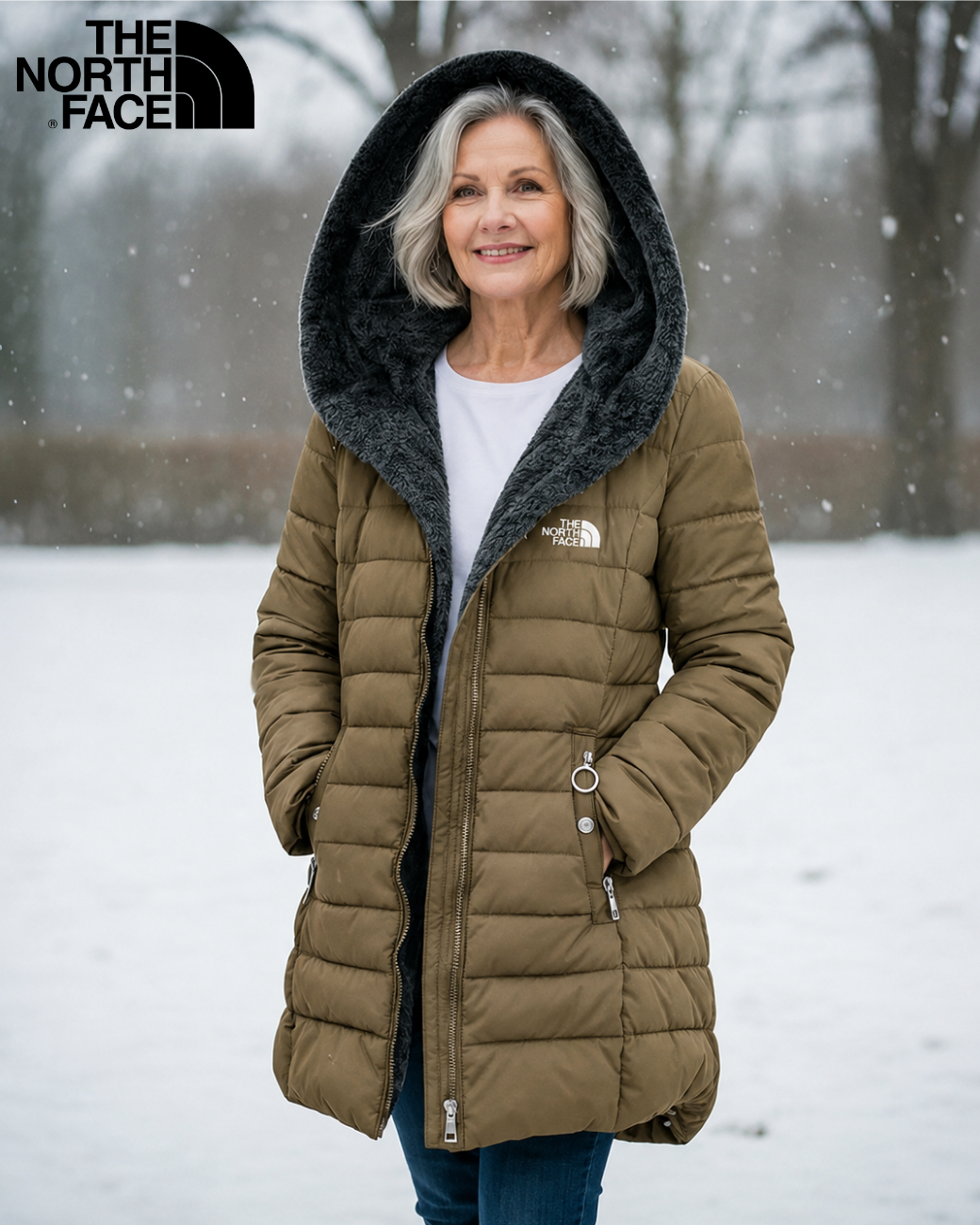 TNF Fleece Lined Quilted Coat - CLEARANCE SALE