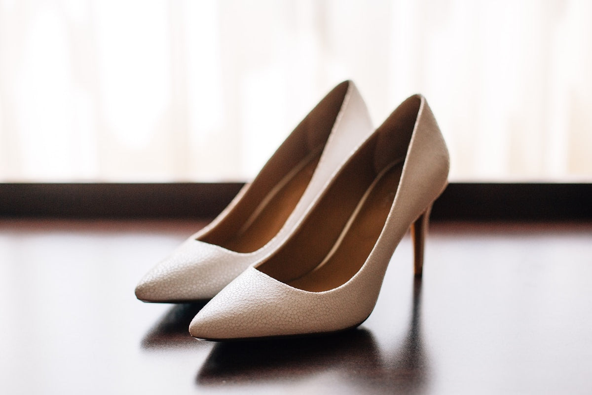 Leather Court Heels — Black —  premium fashion